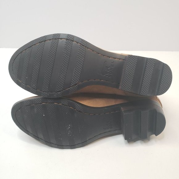 Sorel Slip On Ankle Bootie Size 9 Carmel Brown Suede Casual Outdoor Boots - Picture 9 of 12